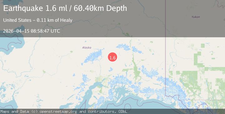 Map of 60 km SSE of Cantwell, Alaska