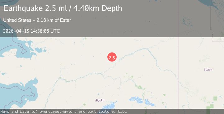 Map of 56 km WNW of Stevens Village, Alaska