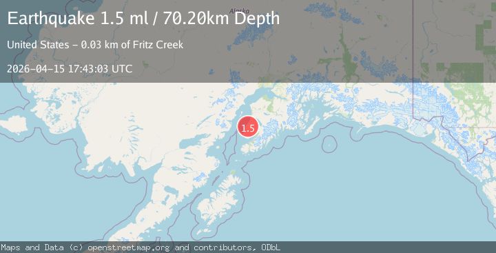 Map of 10 km ESE of Ninilchik, Alaska