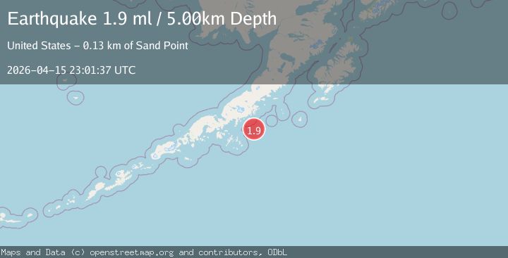 Map of 63 km SE of Perryville, Alaska