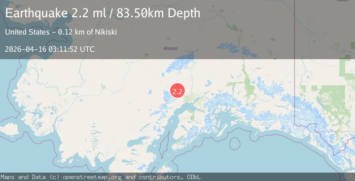 Map of 22 km S of Skwentna, Alaska