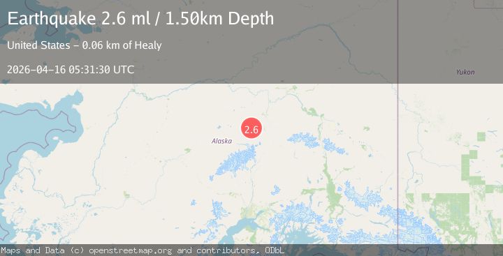 Map of 54 km WSW of Ferry, Alaska