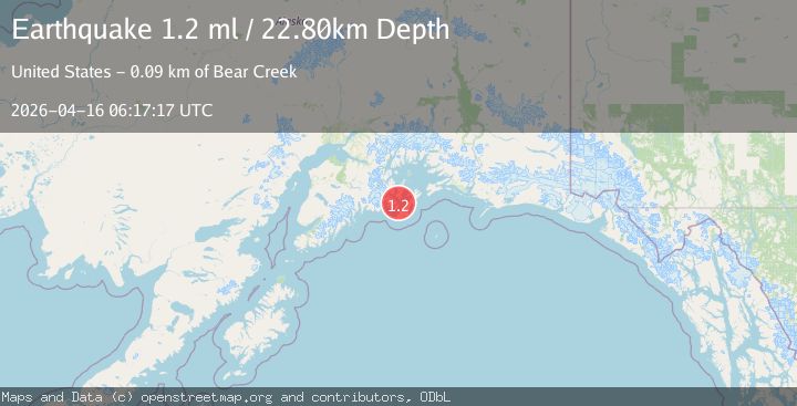 Map of 12 km ENE of Chenega, Alaska