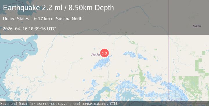 Map of 50 km E of Denali National Park, Alaska