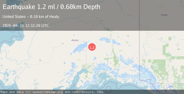 Map of 45 km SSW of Cantwell, Alaska