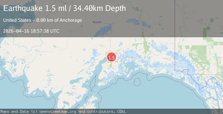 Map of 2 km WSW of Anchorage, Alaska