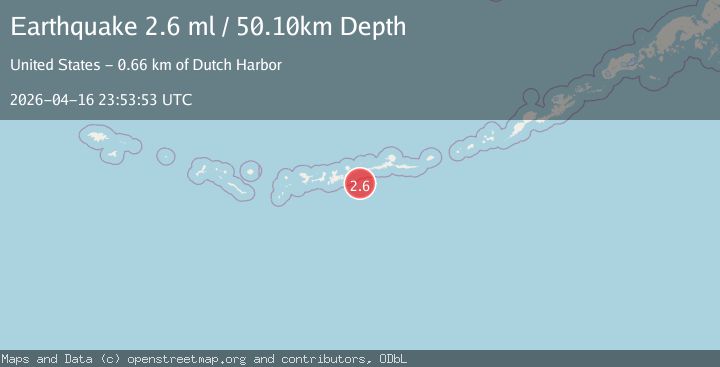 Map of 79 km ESE of Adak, Alaska