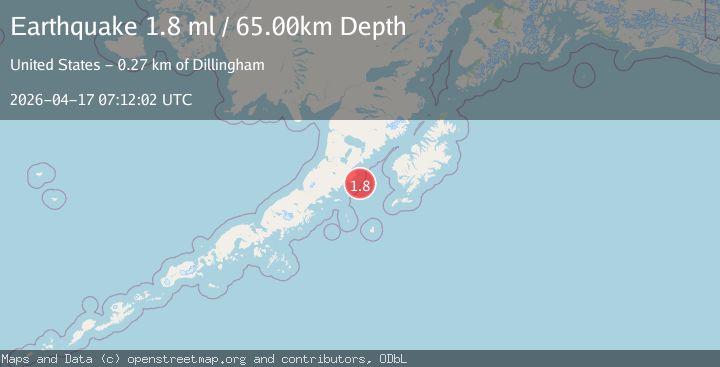 Map of 95 km SE of Ugashik, Alaska