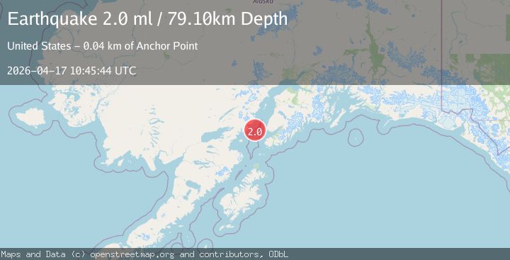 Map of 41 km WSW of Anchor Point, Alaska