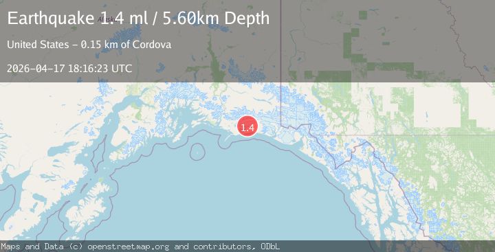 Map of 126 km S of McCarthy, Alaska