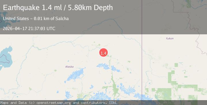 Map of 7 km SSE of Salcha, Alaska