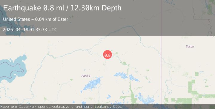 Map of 33 km NNE of Four Mile Road, Alaska
