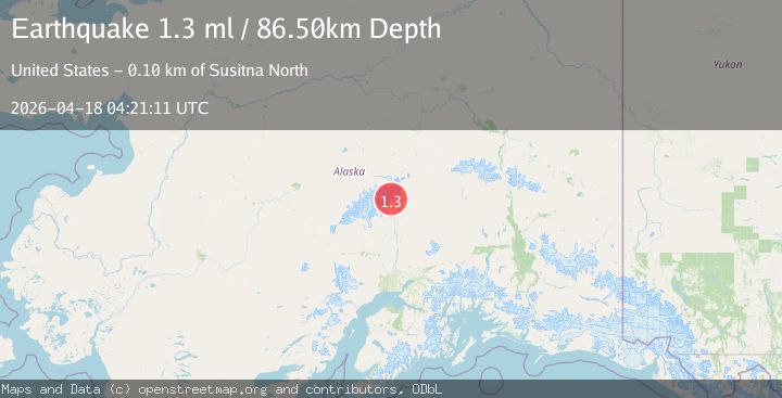 Map of 61 km NNE of Petersville, Alaska