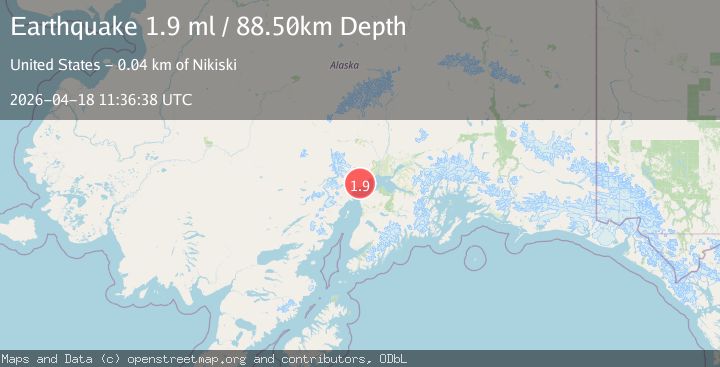 Map of 13 km W of Tyonek, Alaska