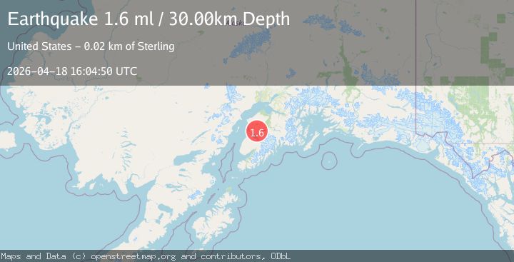 Map of 13 km S of Funny River, Alaska