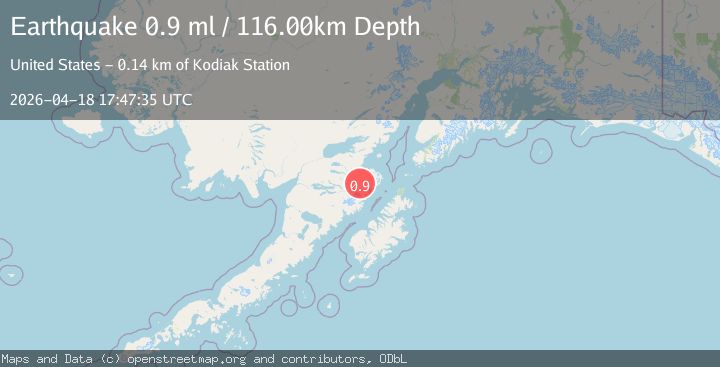 Map of 83 km SSE of Kokhanok, Alaska