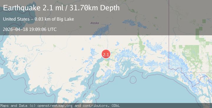 Map of 19 km W of Point MacKenzie, Alaska