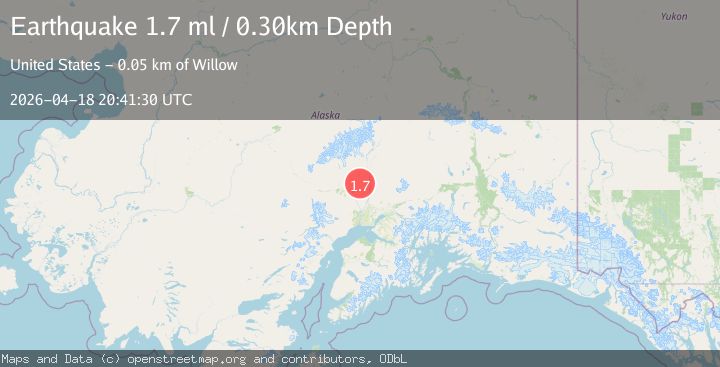 Map of 25 km SW of Trapper Creek, Alaska