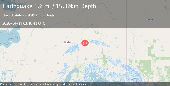 Map of 13 km ENE of Cantwell, Alaska