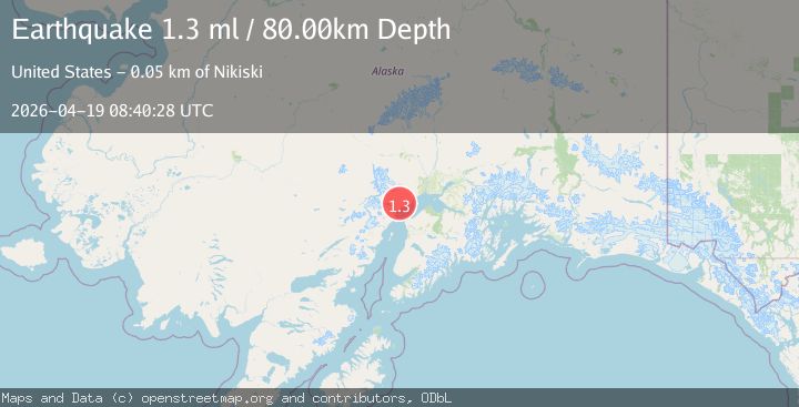 Map of 24 km W of Tyonek, Alaska