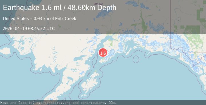 Map of 17 km ESE of Ninilchik, Alaska