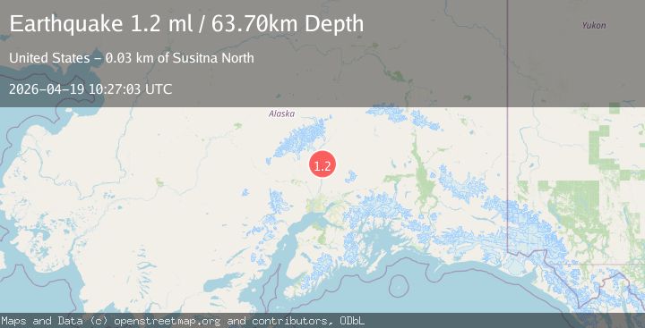 Map of 6 km NNE of Talkeetna, Alaska