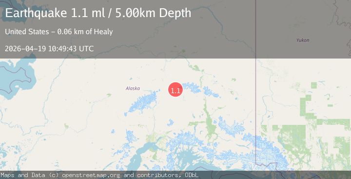 Map of 37 km ENE of Cantwell, Alaska