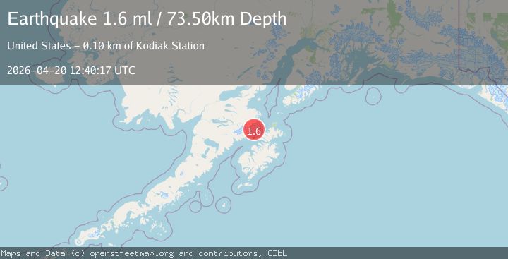 Map of 61 km NW of Aleneva, Alaska