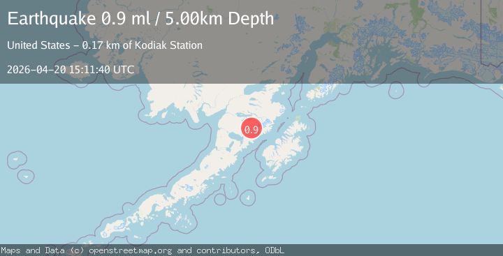 Map of 89 km SE of King Salmon, Alaska