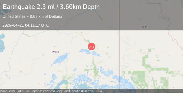 Map of 11 km WSW of Fort Greely, Alaska