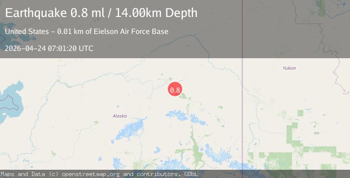 Map of 8 km S of Eielson Air Force Base, Alaska