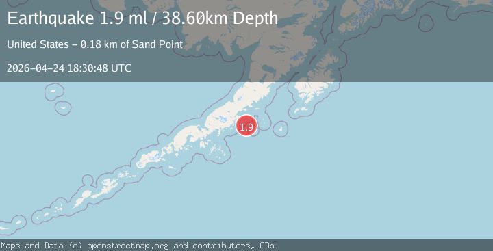 Map of 50 km SE of Chignik, Alaska