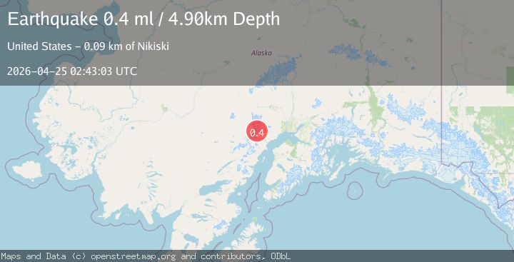Map of 68 km WNW of Tyonek, Alaska