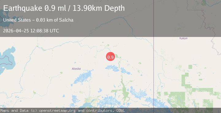 Map of 28 km WSW of Harding-Birch Lakes, Alaska