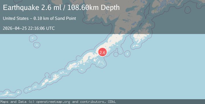 Map of 10 km NNE of Ivanof Bay, Alaska