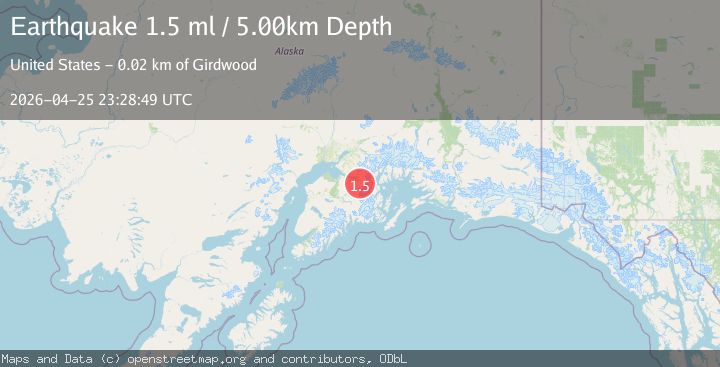 Map of 13 km W of Whittier, Alaska