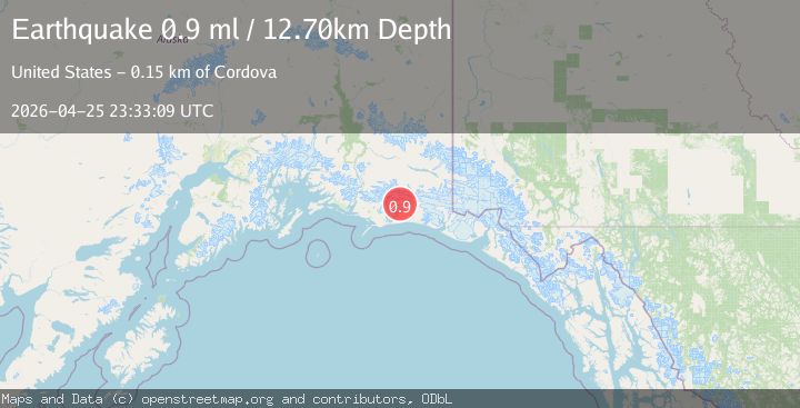 Map of 110 km S of McCarthy, Alaska