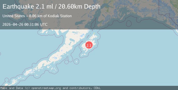 Map of 28 km N of Old Harbor, Alaska