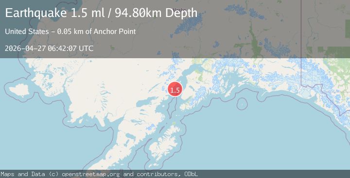 Map of 41 km WNW of Ninilchik, Alaska