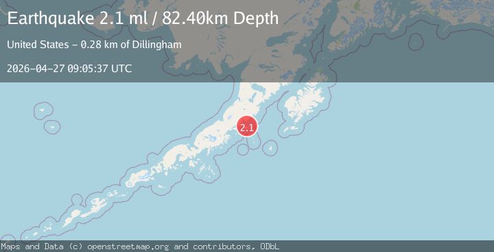 Map of 85 km ENE of Chignik, Alaska