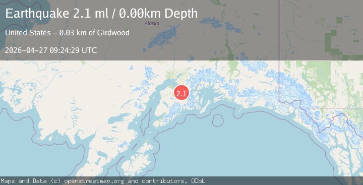 Map of 21 km NNW of Moose Pass, Alaska