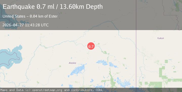 Map of 27 km NNE of Four Mile Road, Alaska