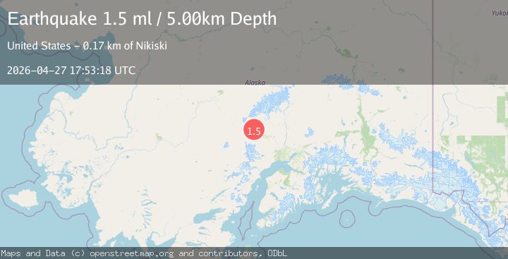 Map of 43 km WNW of Skwentna, Alaska