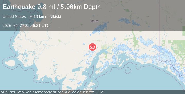 Map of 76 km WNW of Beluga, Alaska