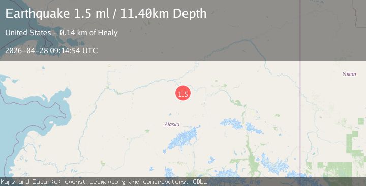 Map of 40 km SW of Manley Hot Springs, Alaska