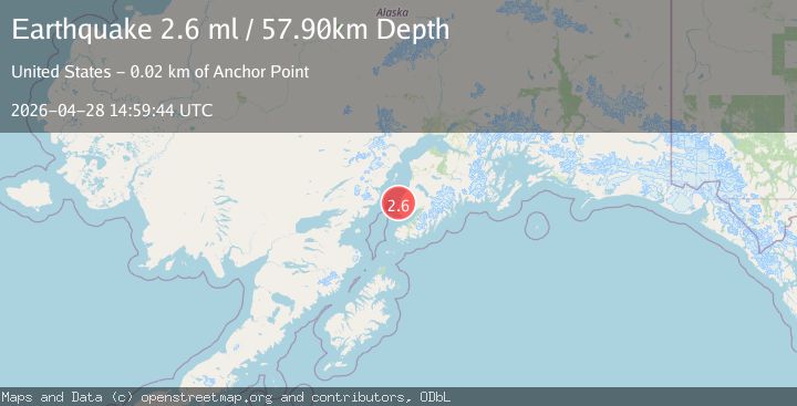 Map of 4 km WSW of Happy Valley, Alaska