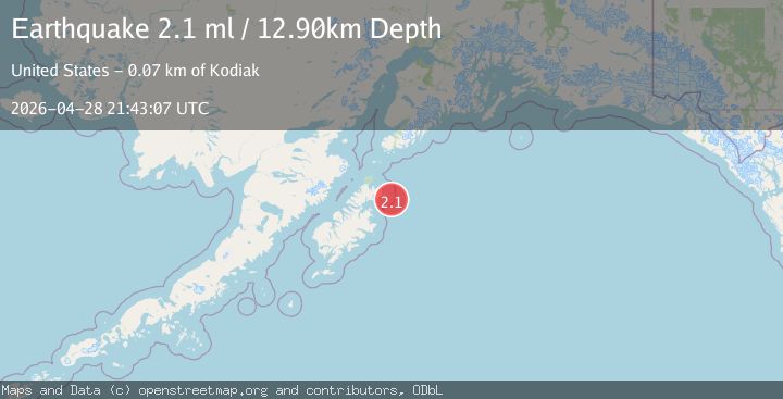Map of 62 km ENE of Ouzinkie, Alaska