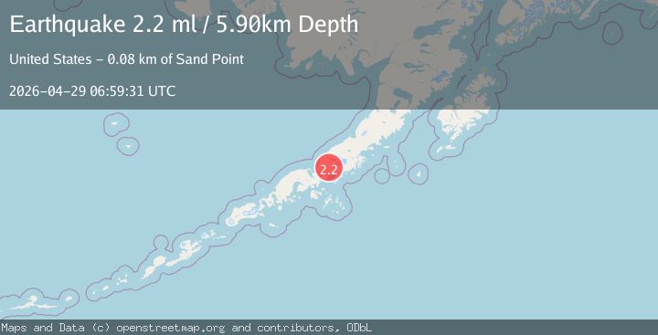 Map of 31 km WNW of Ivanof Bay, Alaska
