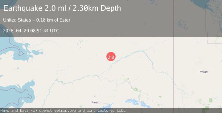 Map of 47 km NW of Stevens Village, Alaska
