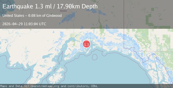 Map of 49 km ESE of Whittier, Alaska